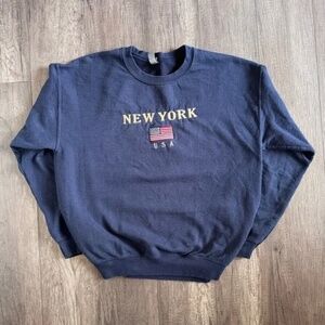 New York crewneck blue